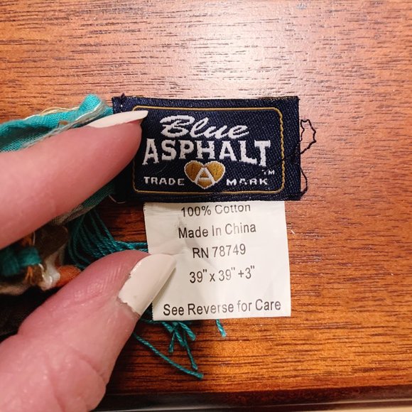 Teal Boho Fringe Lightweight Scarf - Picture 4 of 4